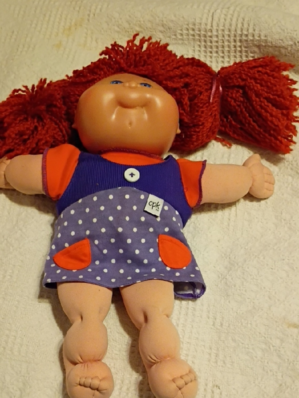 Cabbage Patch Red-Haired Polka Dot Dress Kids Doll